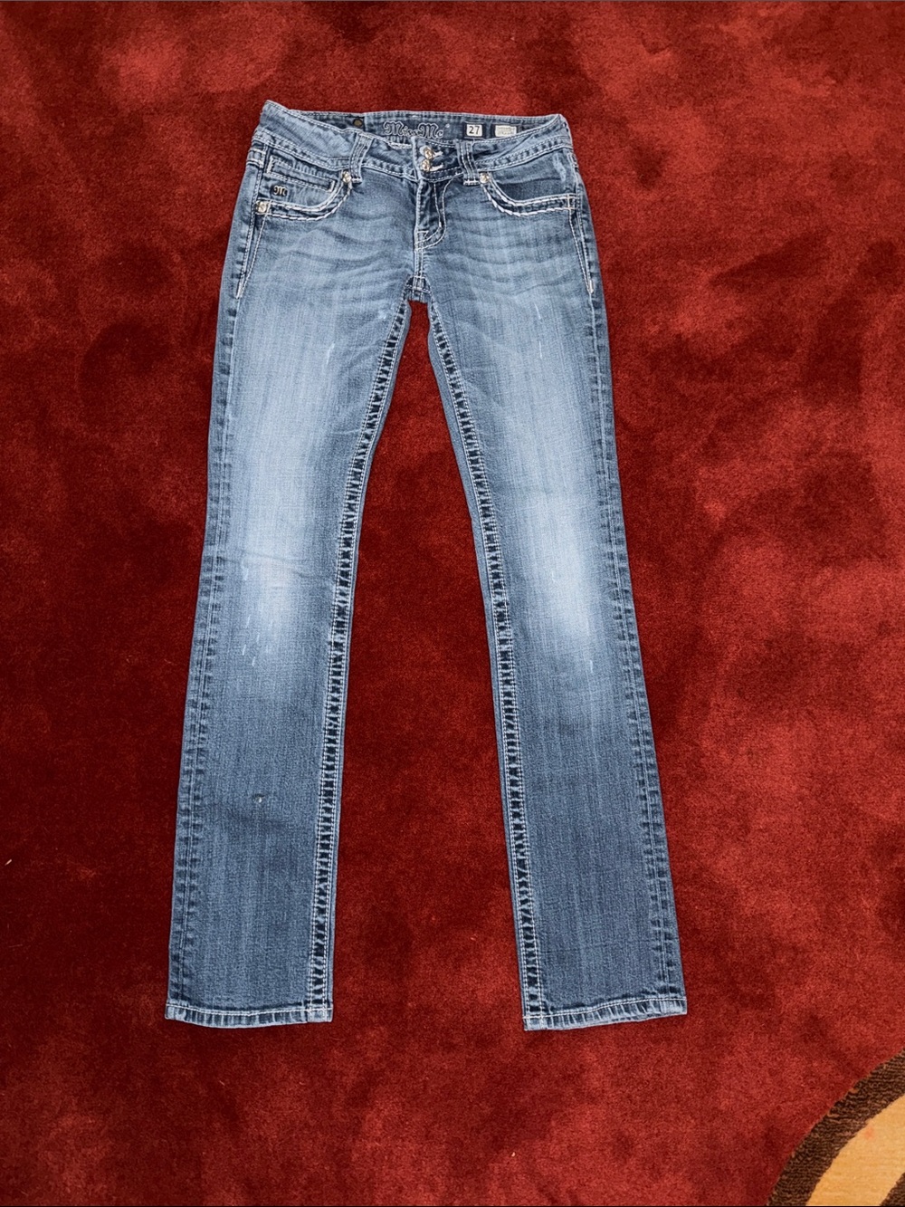 Miss Me Straight Leg Jeans in Classic Blue